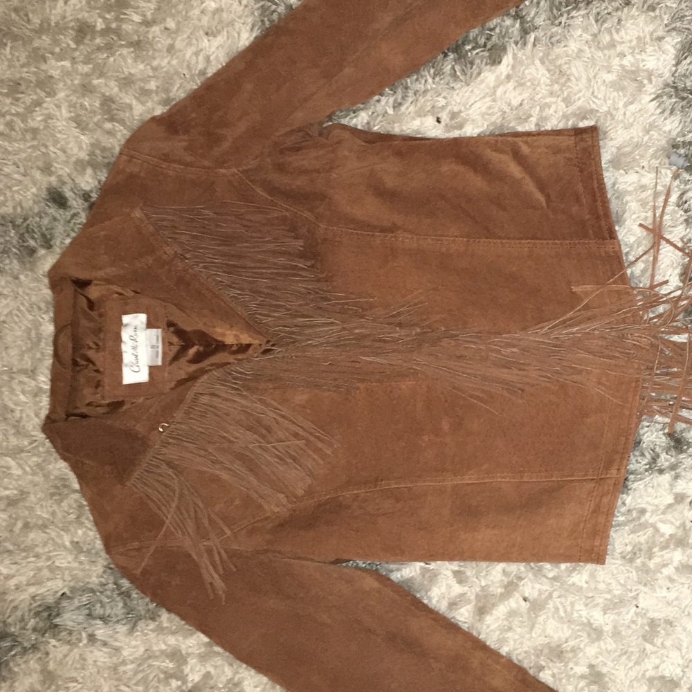 Charlotte Russe Suede Fringe Jacket